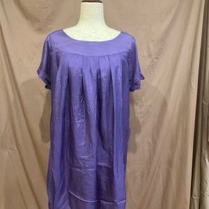 Purple Silk Shift Dress